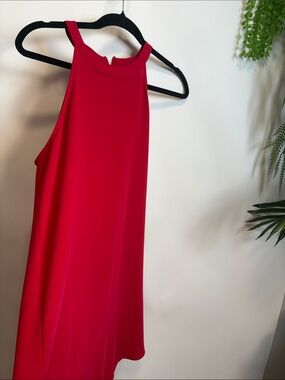 Adrienne Vittadini Red Halter Swing Dress